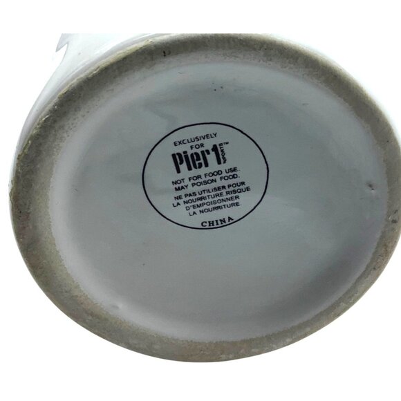 Pier 1 Imports Family Ceramic Vase White Bottle 7.75" Tall Home Decor RARE - Picture 4 of 5